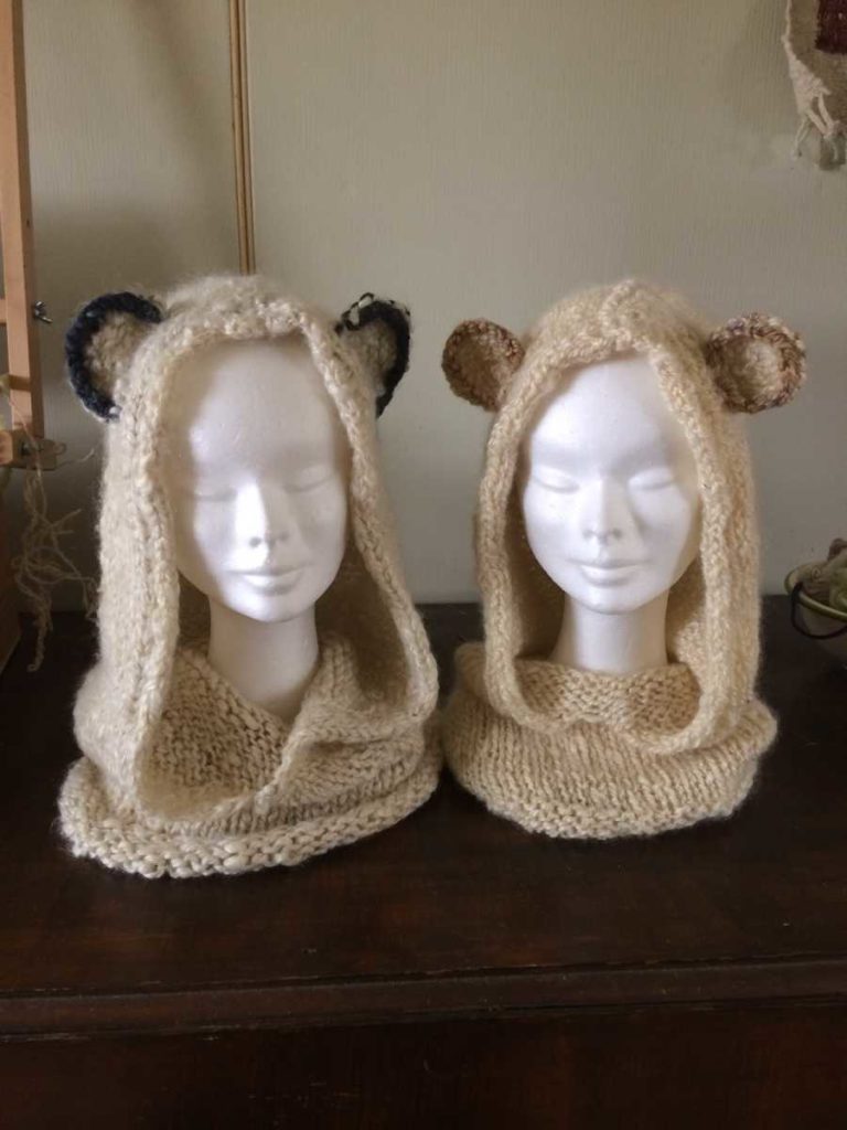 bonnet capuche pur mohair